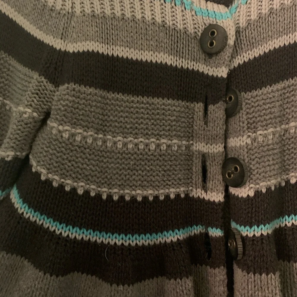 Free People Long Sleeve Striped Cardigan Sweater